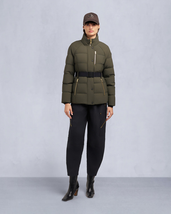 Moose Knuckles - M35LJ132GS - Gold Series Nyluxe Cambria Shearling Trim Jacket - WOMENS -  - Detail3