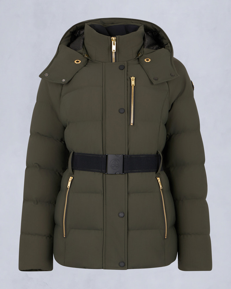 Moose Knuckles - M35LJ132GS - Gold Series Nyluxe Cambria Shearling Trim Jacket - WOMENS -  - GM
