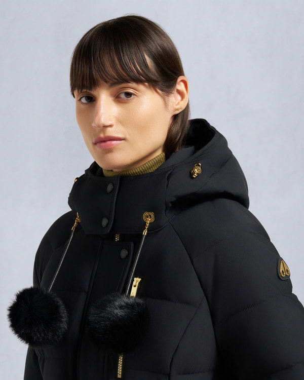 Moose Knuckles - M35LJ132GS - Gold Series Nyluxe Cambria Shearling Trim Jacket - WOMENS -  - Detail4