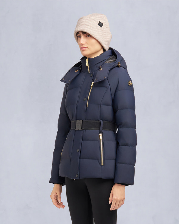 Moose Knuckles - M35LJ132GS - Gold Series Nyluxe Cambria Shearling Jacket - WOMENS -  - Front