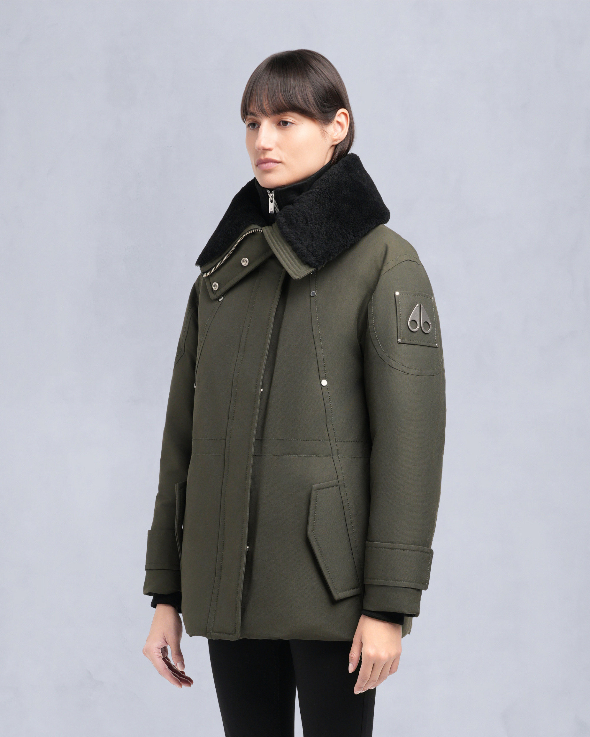 Moose Knuckles - M35LJ133S - Original Aurora Shearling Trim Jacket - WOMENS -  - Front