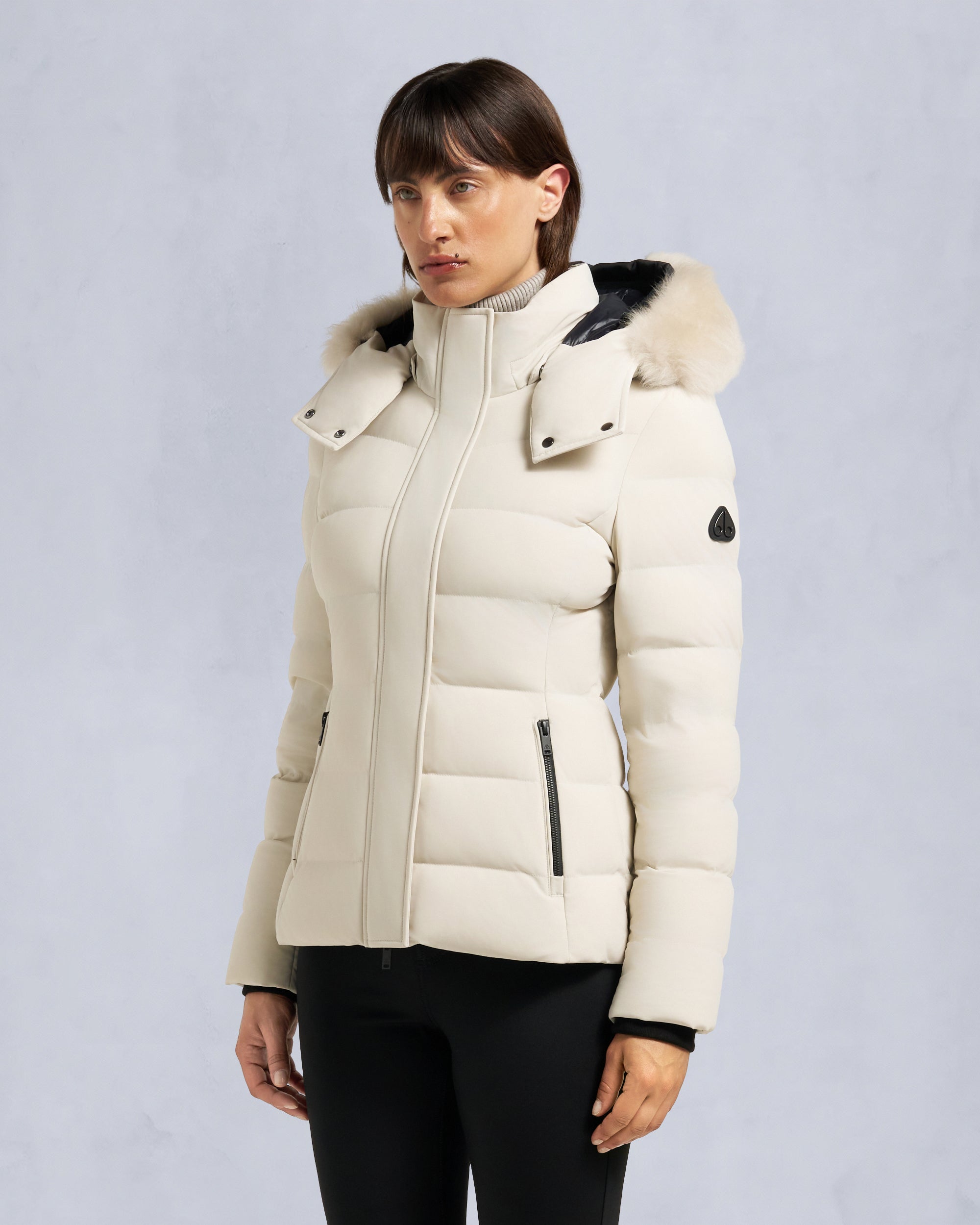 Betta Shearling Trim Down Puffer Jacket | Women | Moose Knuckles