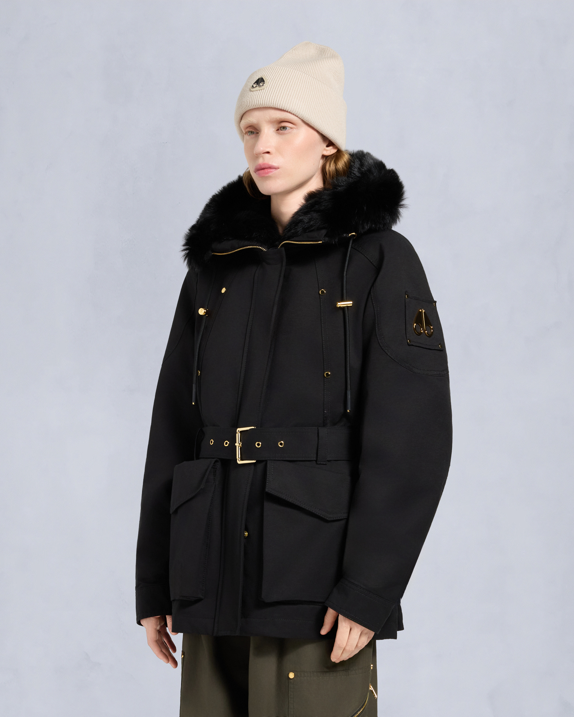 Moose Knuckles - M35LJ152GS - Gold Series Nova Shearling Trim  3Q Jacket  - WOMENS -  - Front