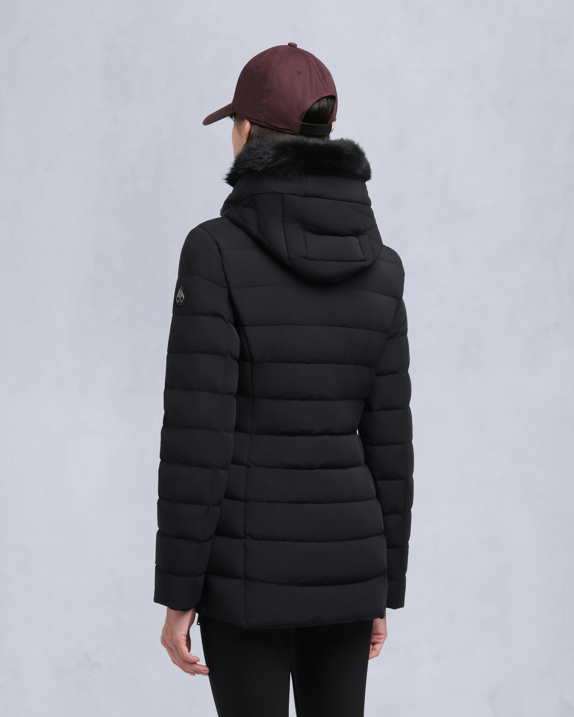 Moose Knuckles - M35LJ206S - ROSELAWN SHEARLING TRIM JACKET - WOMENS -  - Back