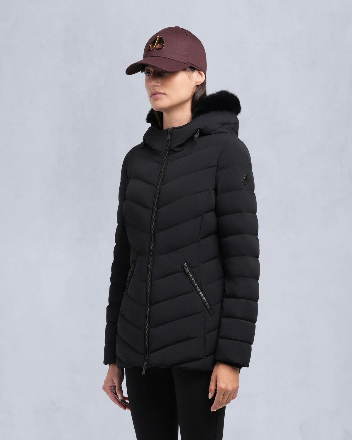 Moose Knuckles - M35LJ206S - ROSELAWN SHEARLING TRIM JACKET - WOMENS -  - Front