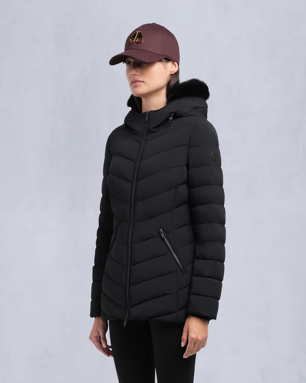 Moose Knuckles - M35LJ206S - ROSELAWN SHEARLING TRIM JACKET - WOMENS -  - Front