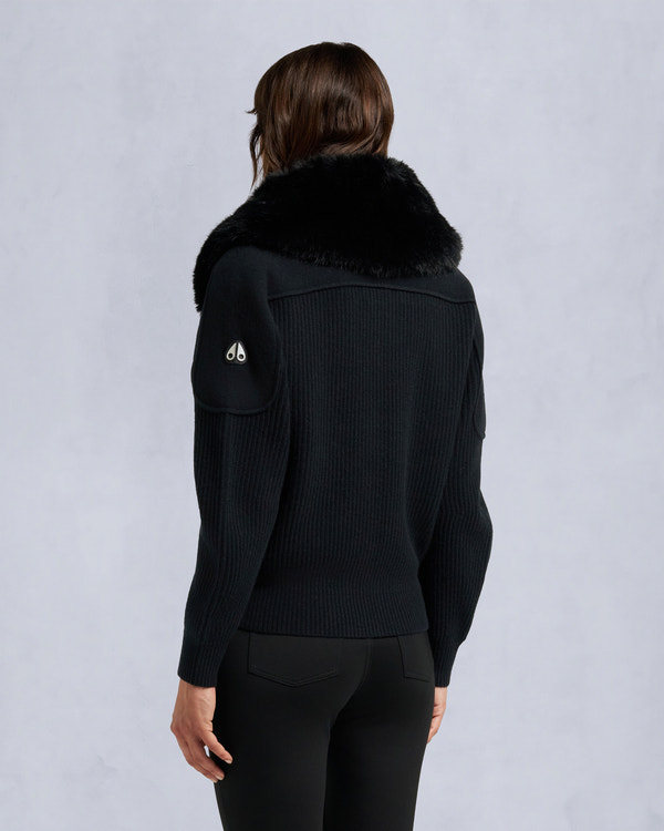 Moose Knuckles - M35LK650 - Corina Full-Zip Sweater - WOMENS -  - Back