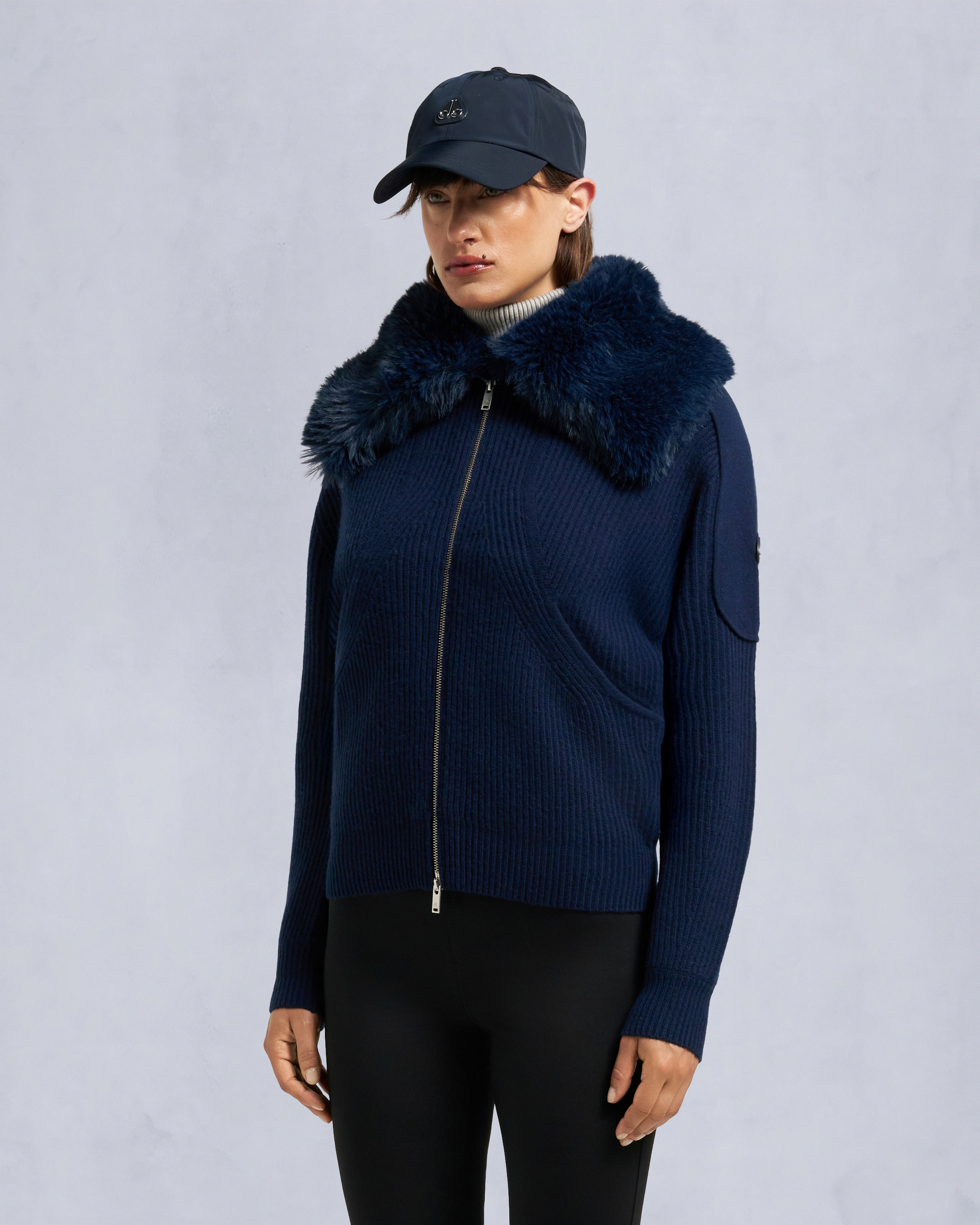 Moose Knuckles - M35LK650 - Corina Full-Zip Sweater - WOMENS -  - Front