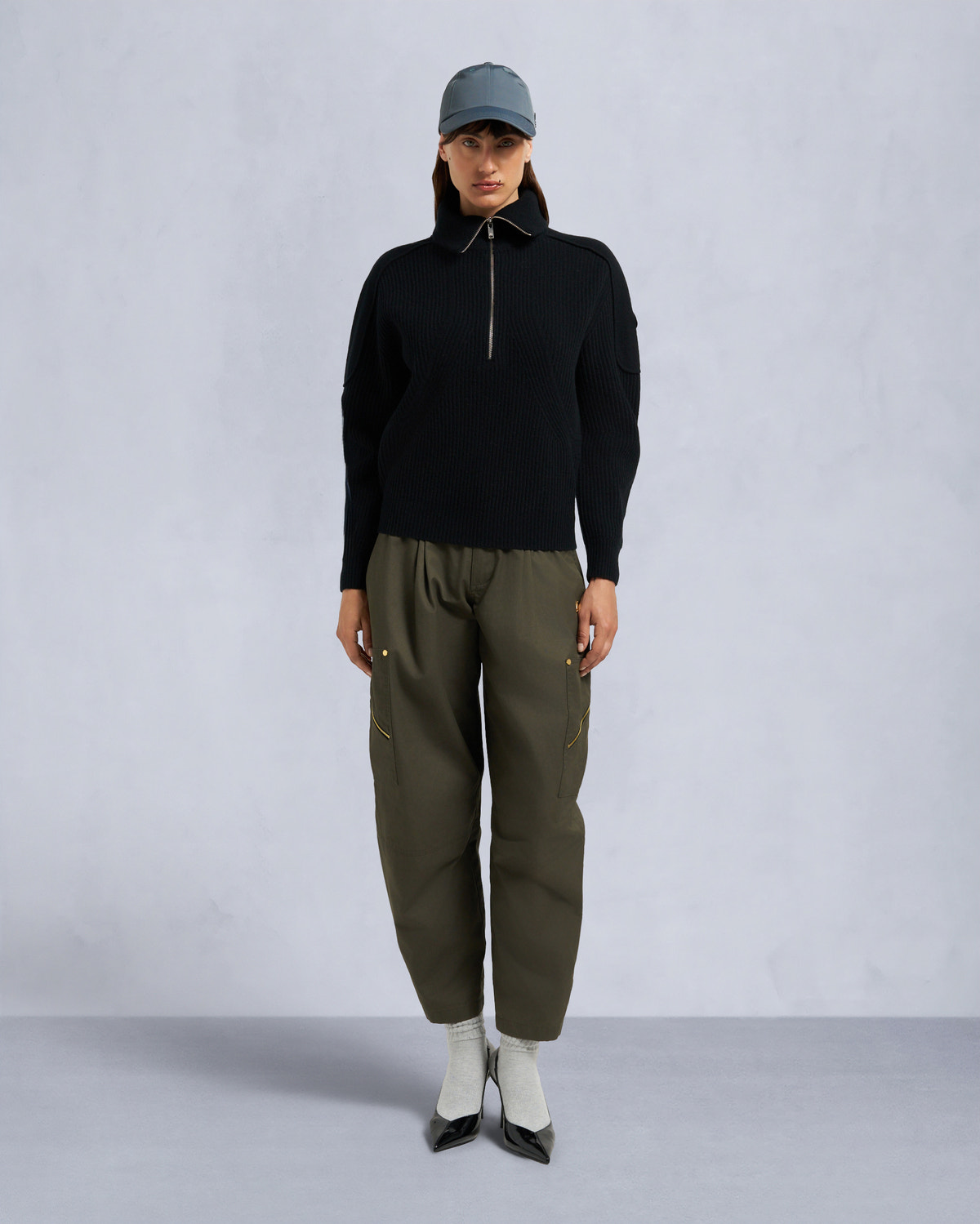 Moose Knuckles - M35LK651 - Corina Quarter-Zip Sweater - WOMENS -  - Front Category