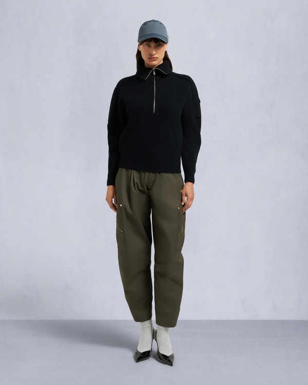 Moose Knuckles - M35LK651 - Corina Quarter-Zip Sweater - WOMENS -  - Front Category