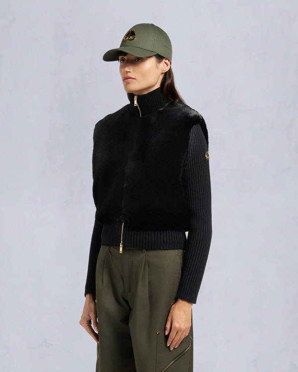 Moose Knuckles - M35LK690G - Dua Bunny Wool Blend Sweater Gold Series - WOMENS -  - Front