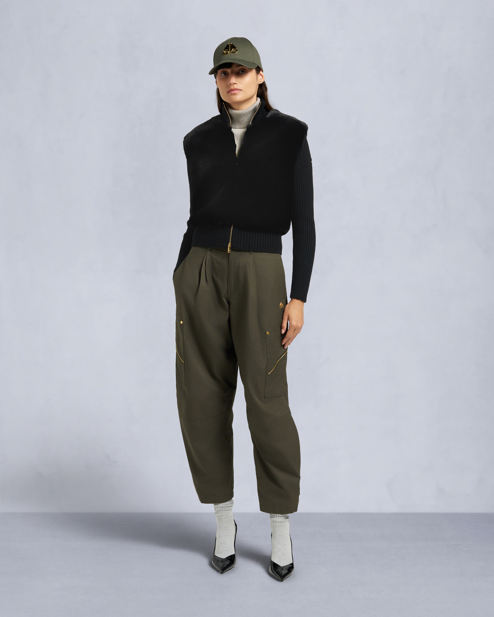 Moose Knuckles - M35LK690G - Dua Bunny Wool Blend Sweater Gold Series - WOMENS -  - Front Category