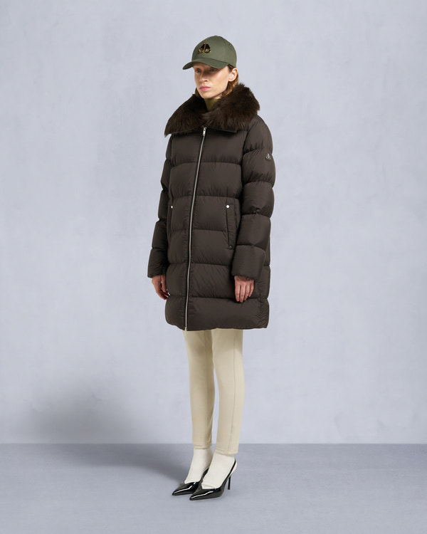 Moose Knuckles - M35LP209S - Belle Dune Long Shearling Trim Puffer - WOMENS -  - Front