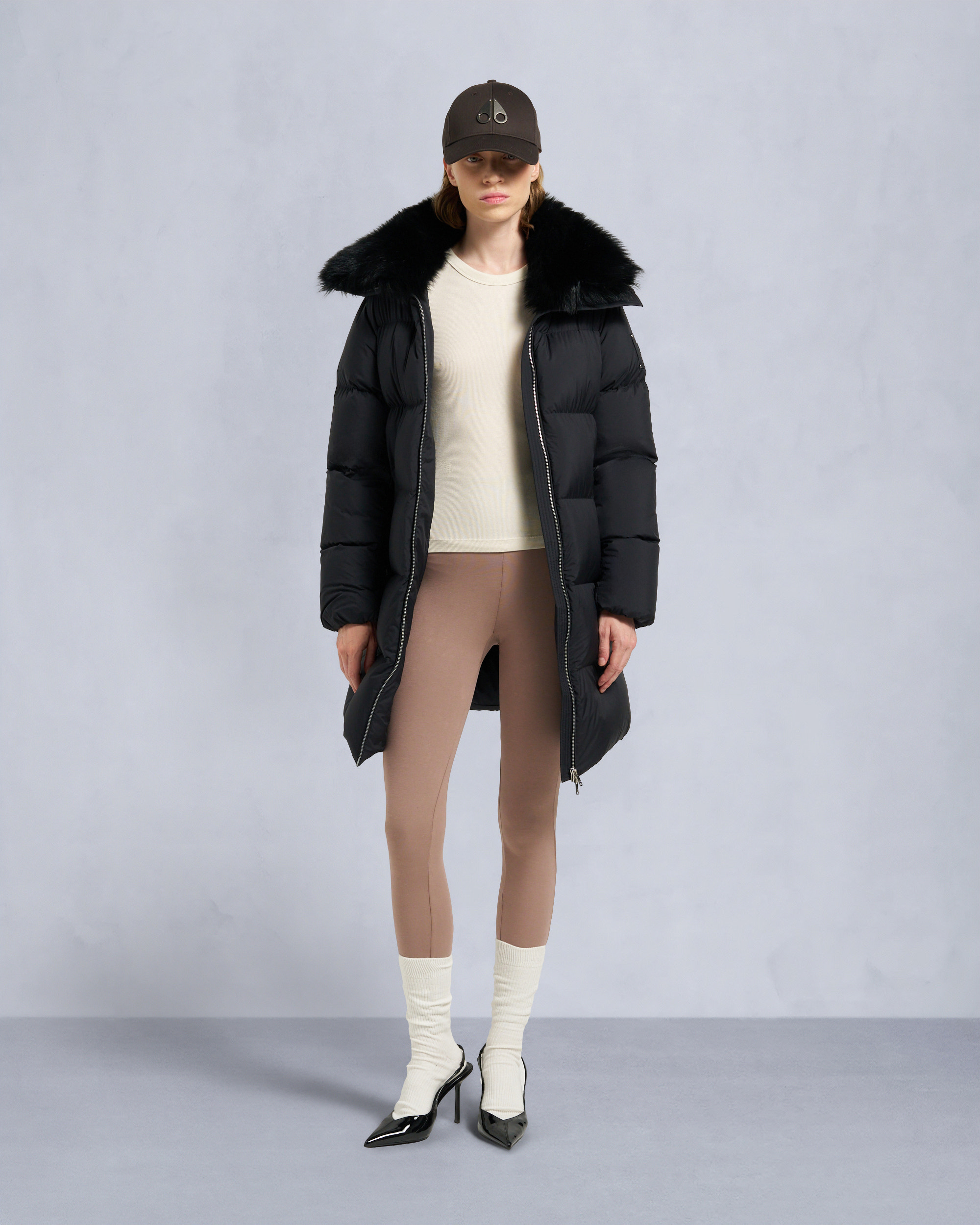 Moose Knuckles - M35LP209S - Belle Dune Long Shearling Trim Puffer - WOMENS -  - Front Category