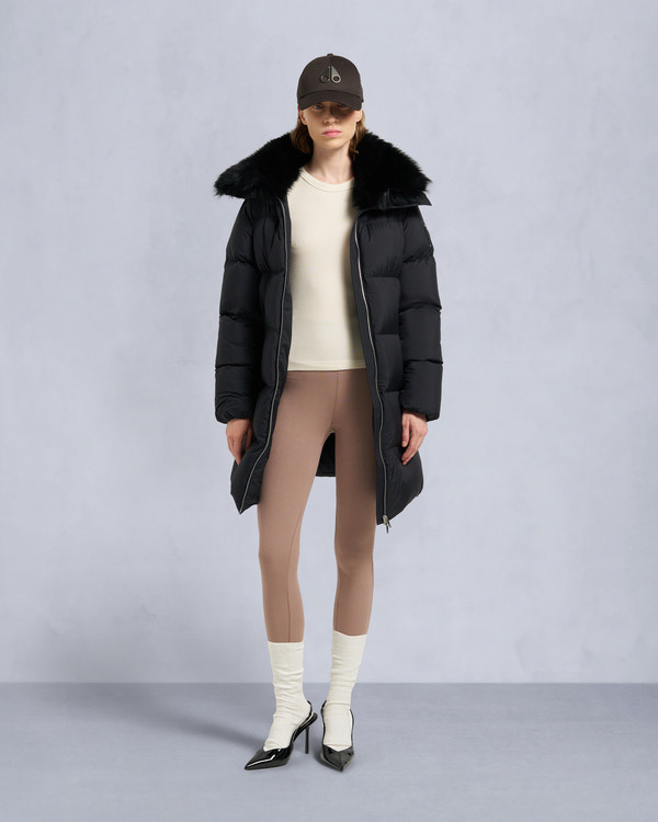 Moose Knuckles - M35LP209S - Belle Dune Long Shearling Trim Puffer - WOMENS -  - Front Category