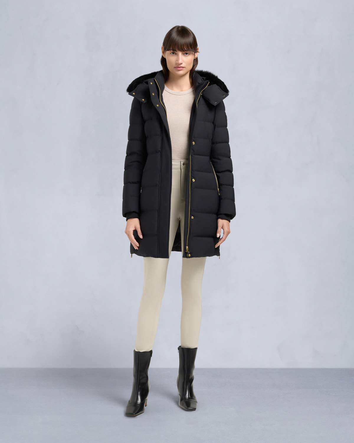 Moose Knuckles - M35LP228GS - GOLD SERIES NYLUXE WATERSHED SHEARLING TRIM PARKA - WOMENS -  - Detail3