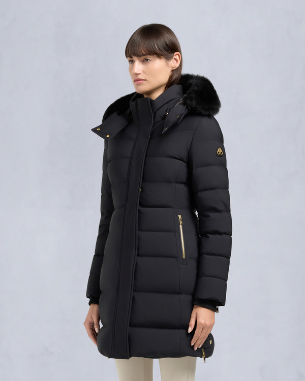Moose Knuckles - M35LP228GS - GOLD SERIES NYLUXE WATERSHED SHEARLING TRIM PARKA - WOMENS -  - Detail4