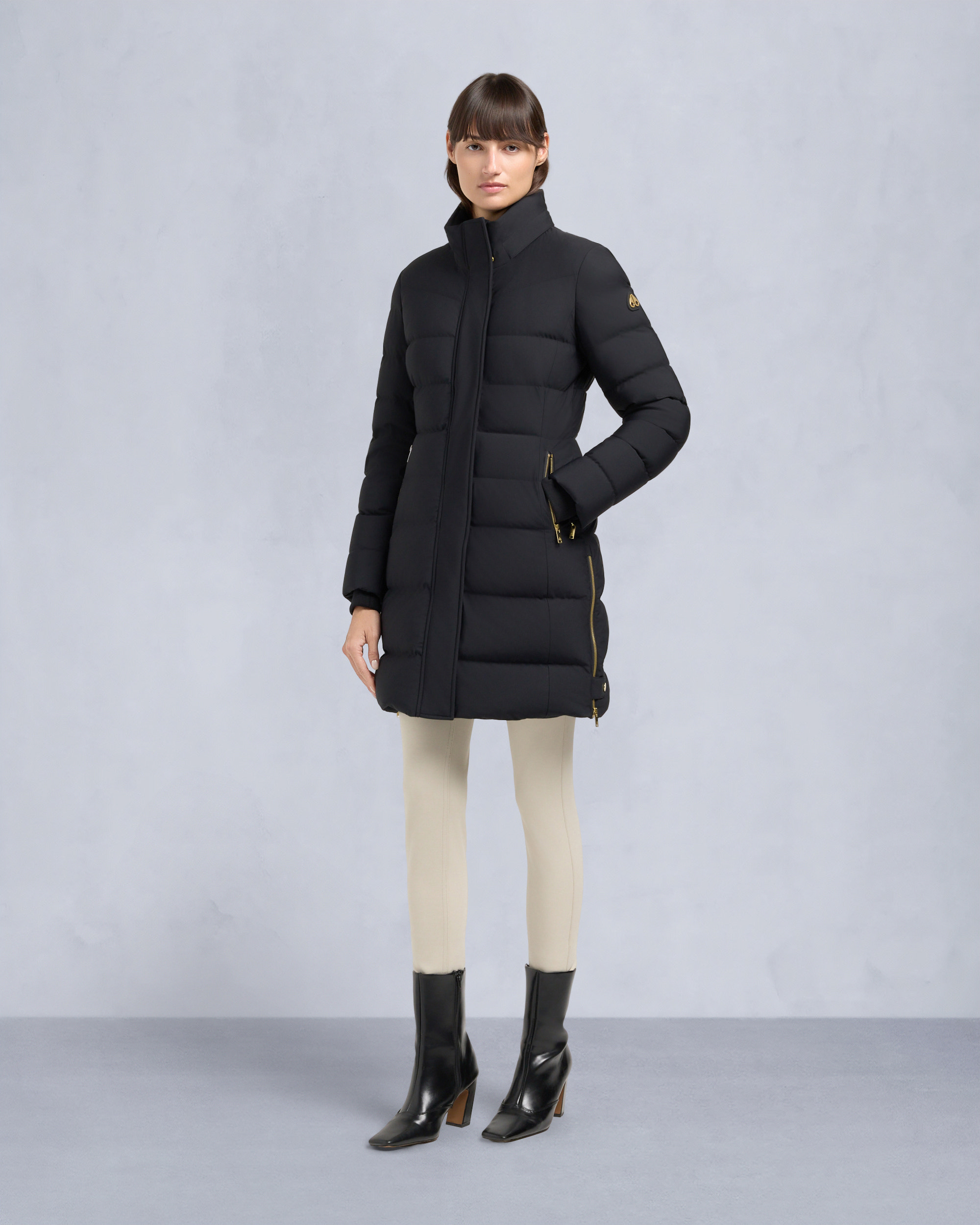 Moose Knuckles - M35LP228GS - GOLD SERIES NYLUXE WATERSHED SHEARLING TRIM PARKA - WOMENS -  - Detail6