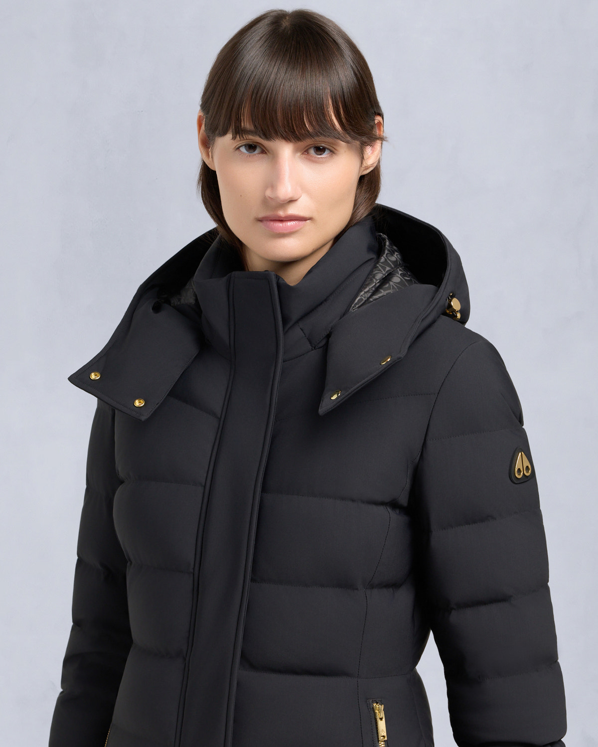 Moose Knuckles - M35LP228GS - GOLD SERIES NYLUXE WATERSHED SHEARLING TRIM PARKA - WOMENS -  - Detail8