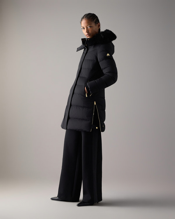 Moose Knuckles - M35LP228GS - GOLD SERIES NYLUXE WATERSHED SHEARLING TRIM PARKA - WOMENS -  - Front