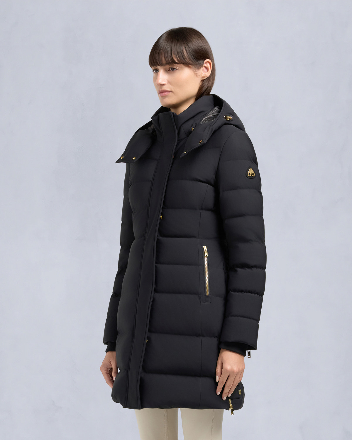 Moose Knuckles - M35LP228GS - GOLD SERIES NYLUXE WATERSHED SHEARLING TRIM PARKA - WOMENS -  - Front