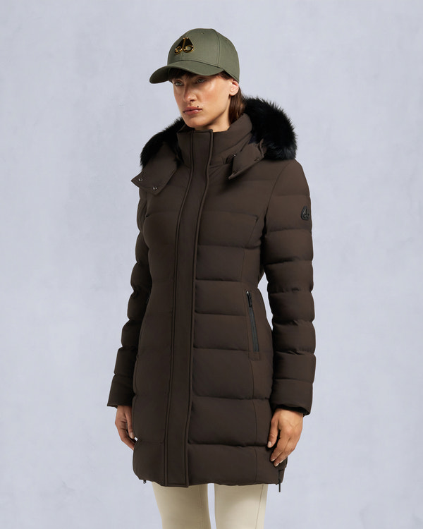 Moose Knuckles - M35LP228S - NYLUXE WATERSHED SHEARLING TRIM PARKA - WOMENS -  - Front