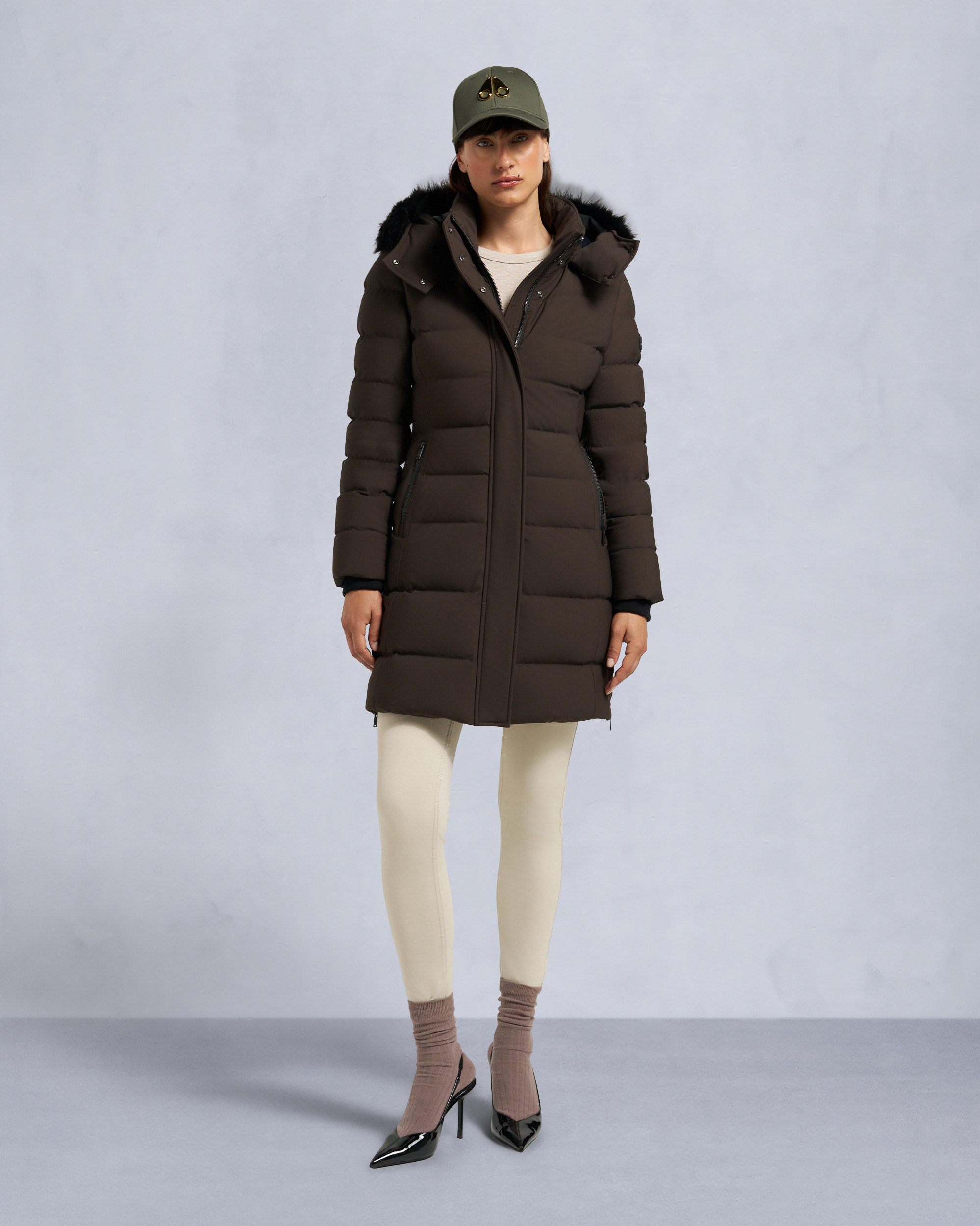 Moose Knuckles - M35LP228S - NYLUXE WATERSHED SHEARLING TRIM PARKA - WOMENS -  - Front Category