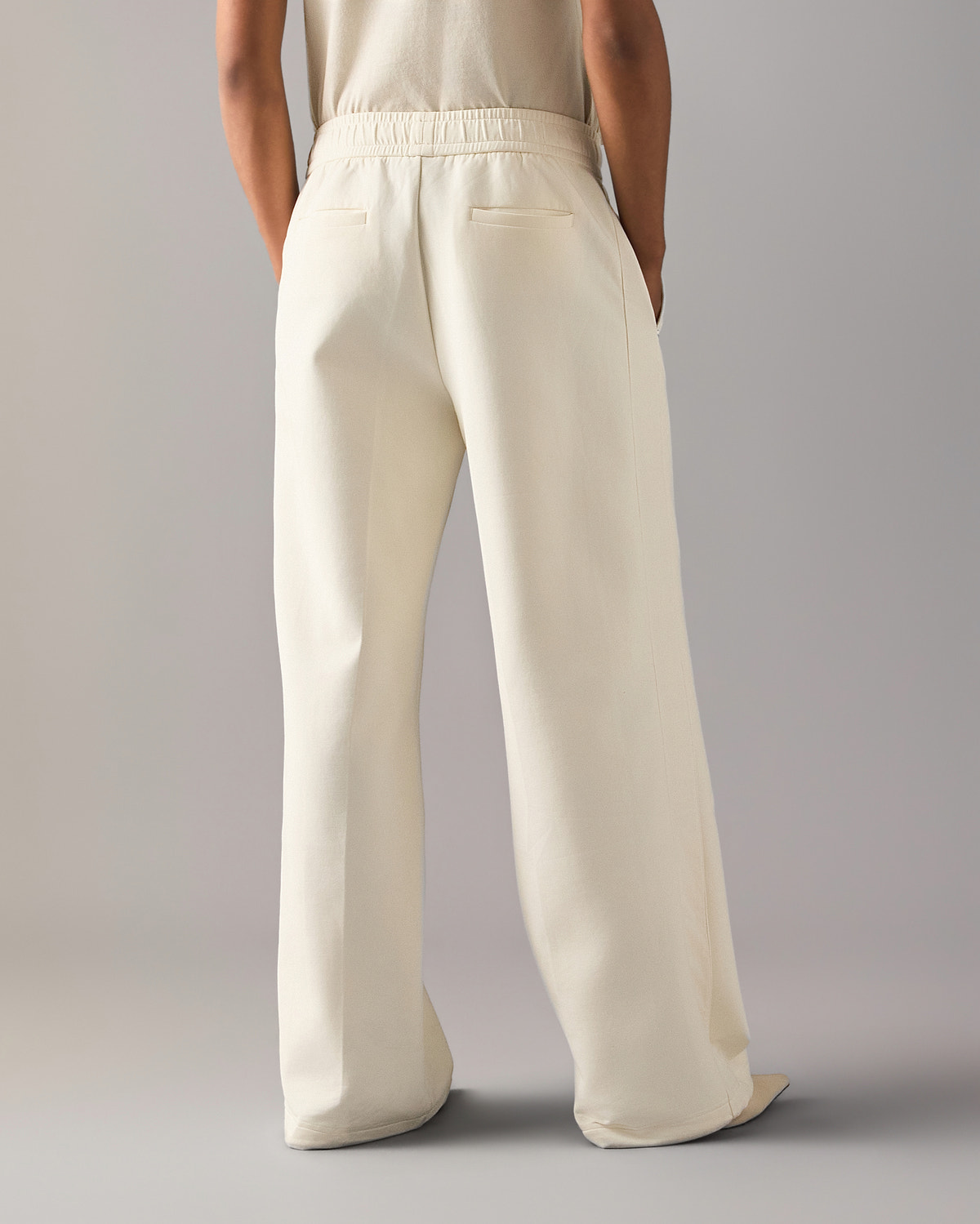 Moose Knuckles - M35LR756 - Mixed Media Wide-Leg Pants - WOMENS -  - Back