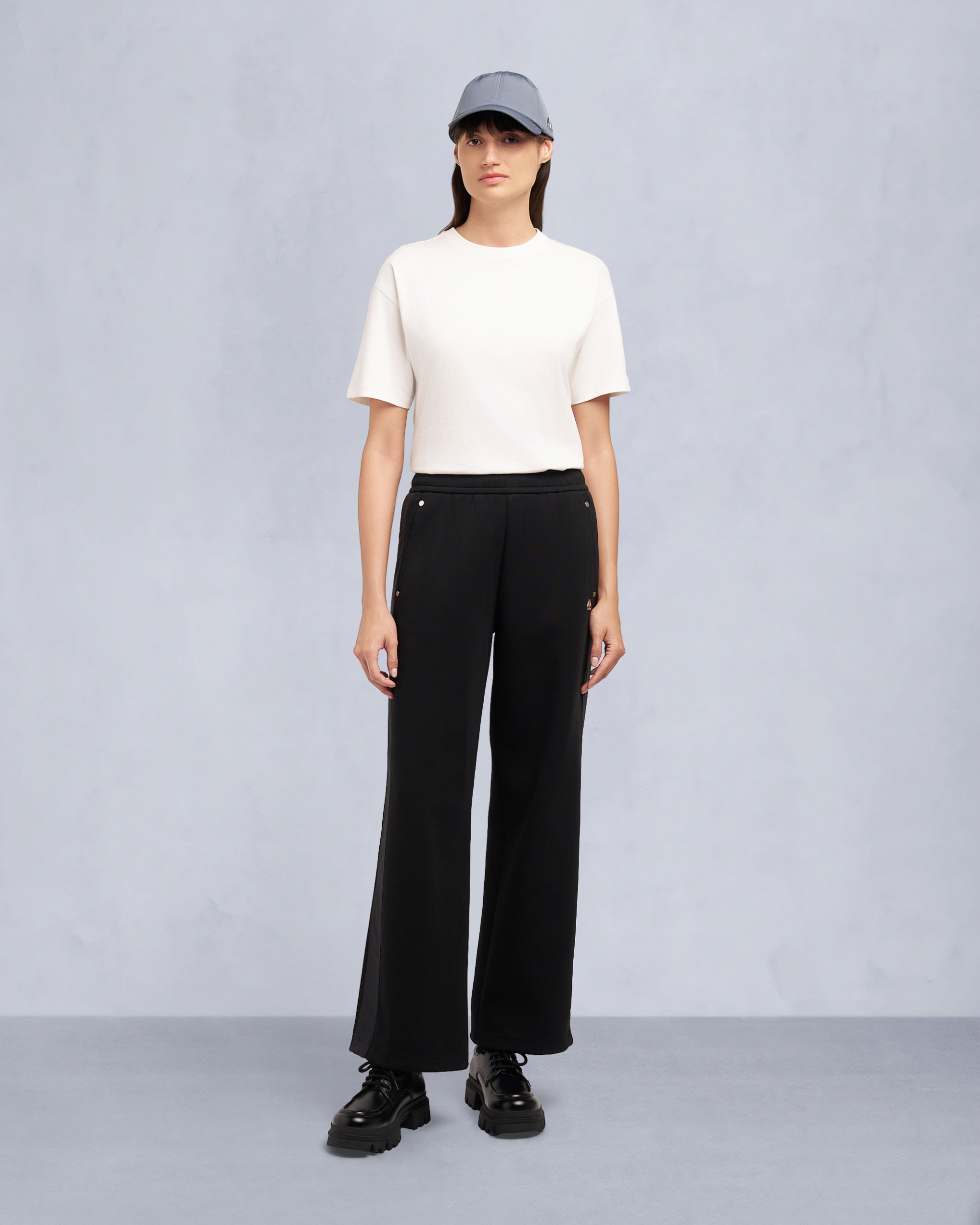Moose Knuckles - M35LR756 - Mix Media Wide Leg Pant - WOMENS -  - Front Category