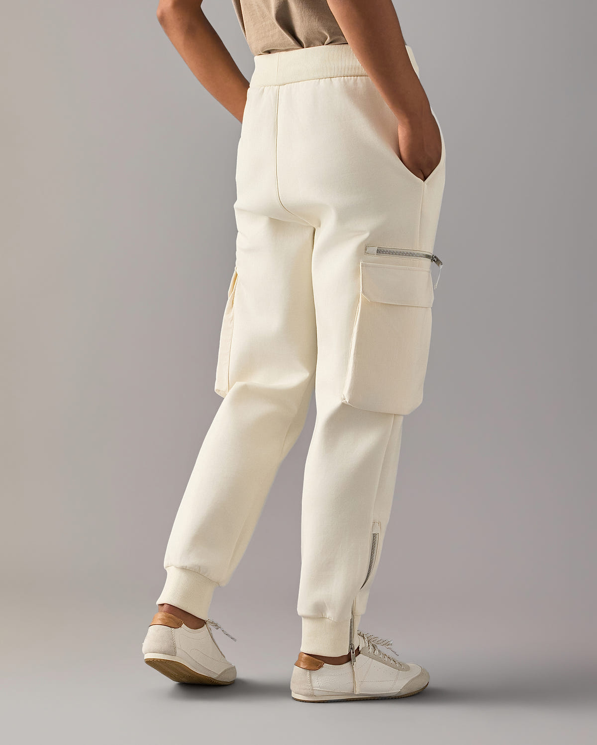 Moose Knuckles - M35LR800 - Mixed Media Joggers - WOMENS -  - Back