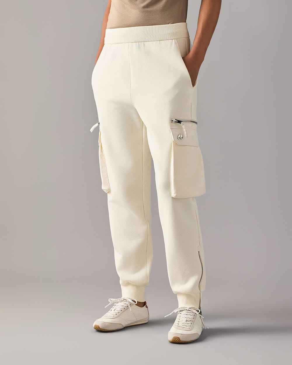 Moose Knuckles - M35LR800 - Mixed Media Joggers - WOMENS -  - Front