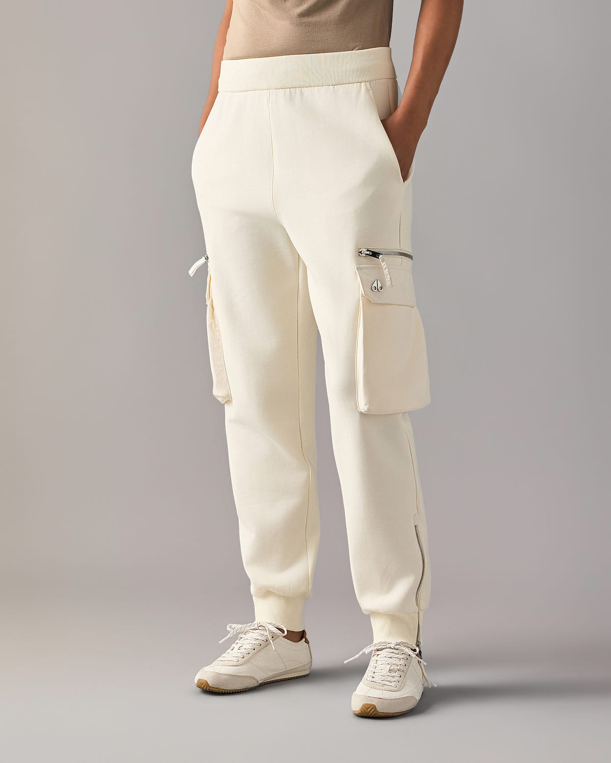 Moose Knuckles - M35LR800 - Mixed Media Joggers - WOMENS -  - Front