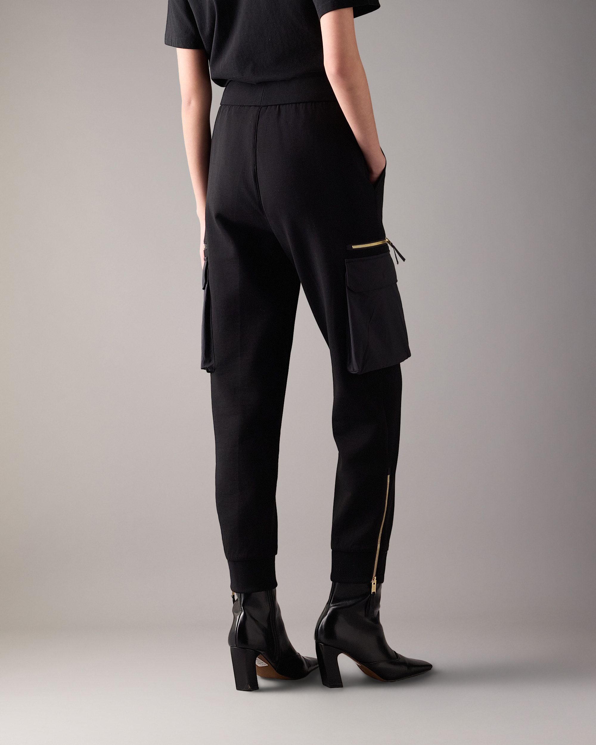 Moose Knuckles - M35LR800G - Gold Series Mixed Media Joggers in Neoprene - WOMENS -  - Back