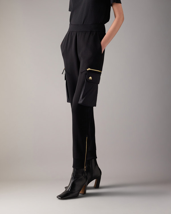 Moose Knuckles - M35LR800G - Gold Series Mixed Media Joggers in Neoprene - WOMENS -  - Front