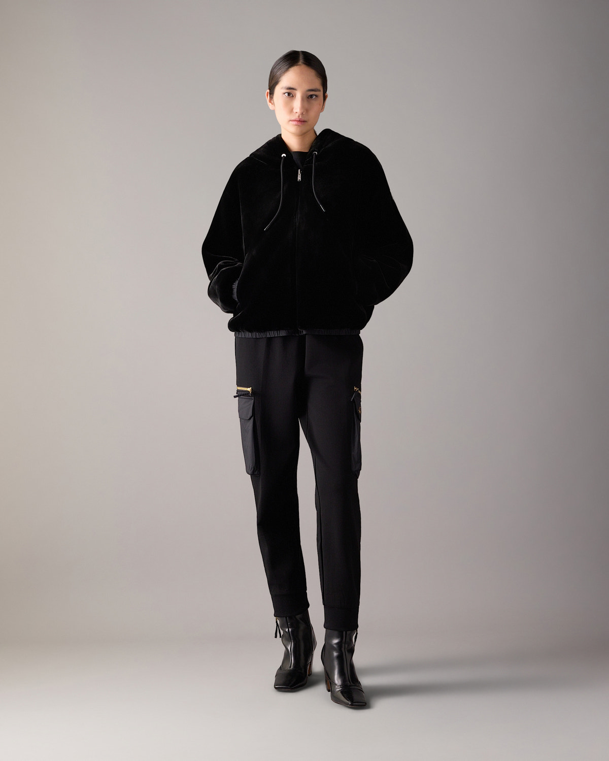 Moose Knuckles - M35LR800G - Gold Series Mixed Media Joggers in Neoprene - WOMENS -  - Front Category