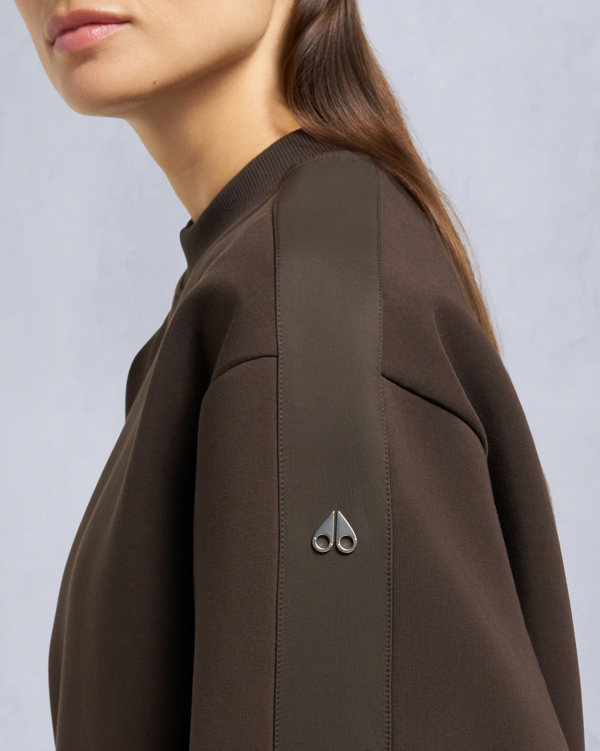 Moose Knuckles - M35LS631 - Mix Media Crewneck Sweatshirt - WOMENS -  - Detail3