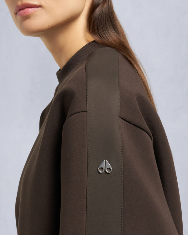 Moose Knuckles - M35LS631 - Mix Media Crewneck Sweatshirt - WOMENS -  - Detail3