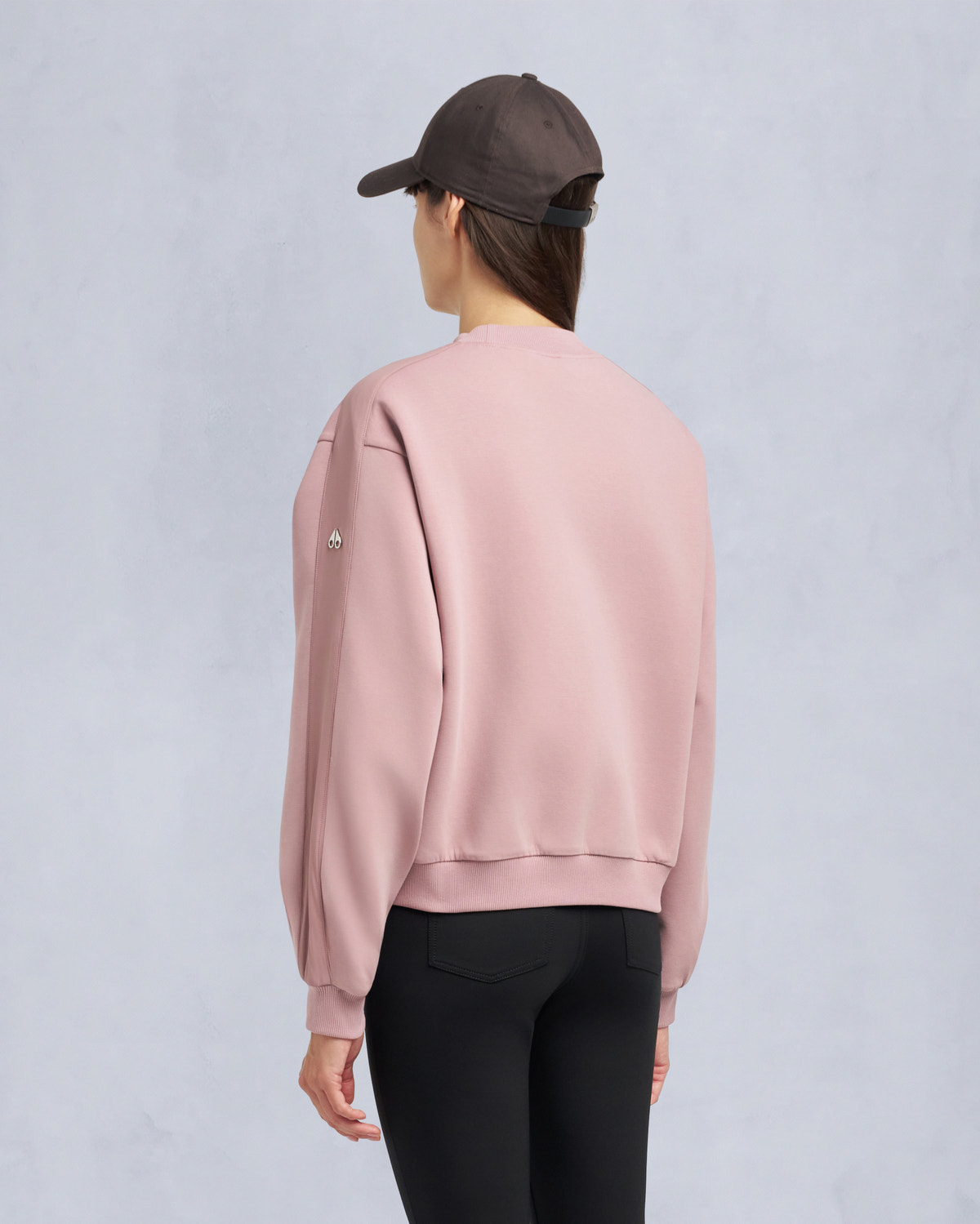 Moose Knuckles - M35LS631 - Mix Media Crewneck Sweatshirt - WOMENS -  - Back