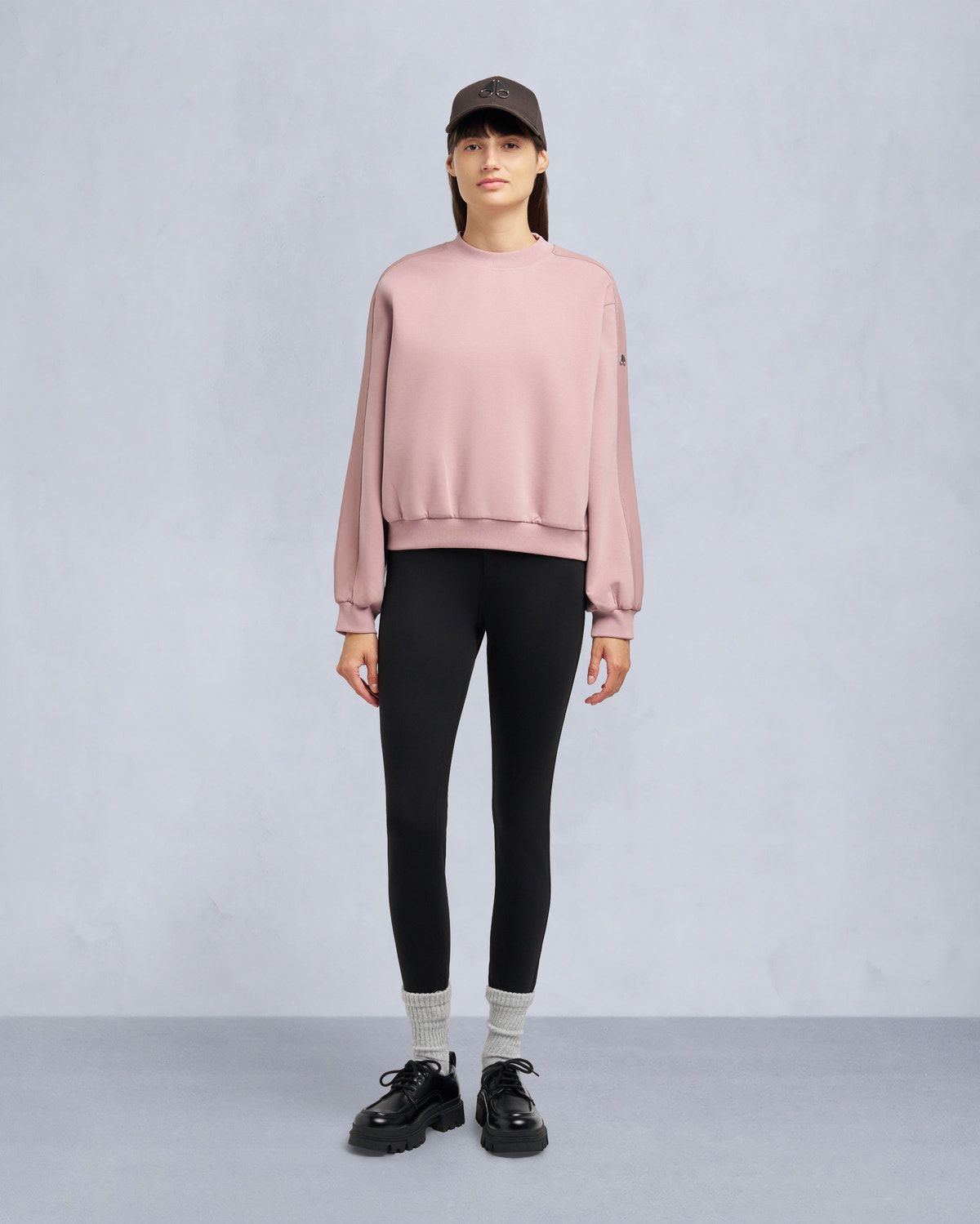 Moose Knuckles - M35LS631 - Mix Media Crewneck Sweatshirt - WOMENS -  - Front Category