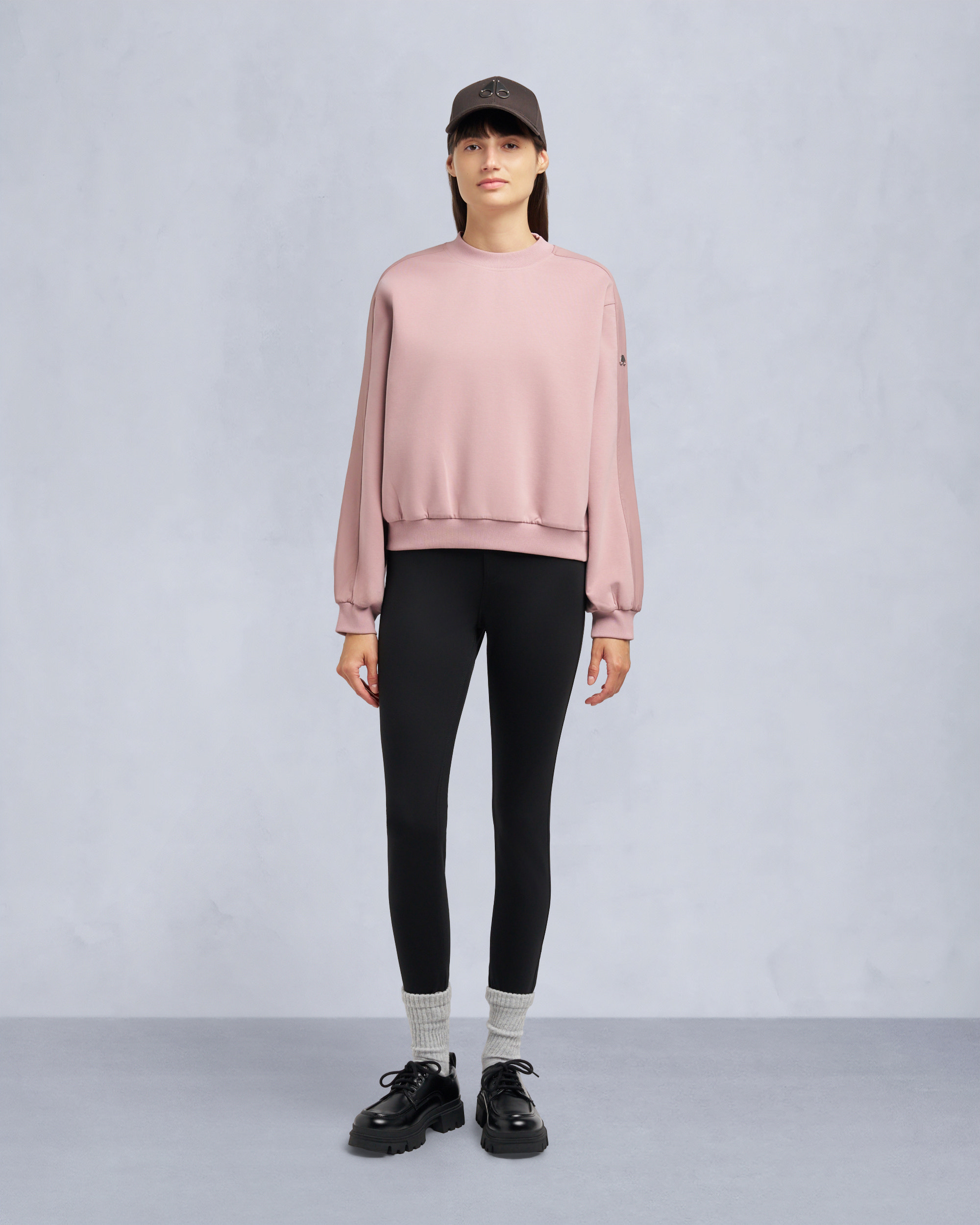 Moose Knuckles - M35LS631 - Mix Media Crewneck Sweatshirt - WOMENS -  - Front Category