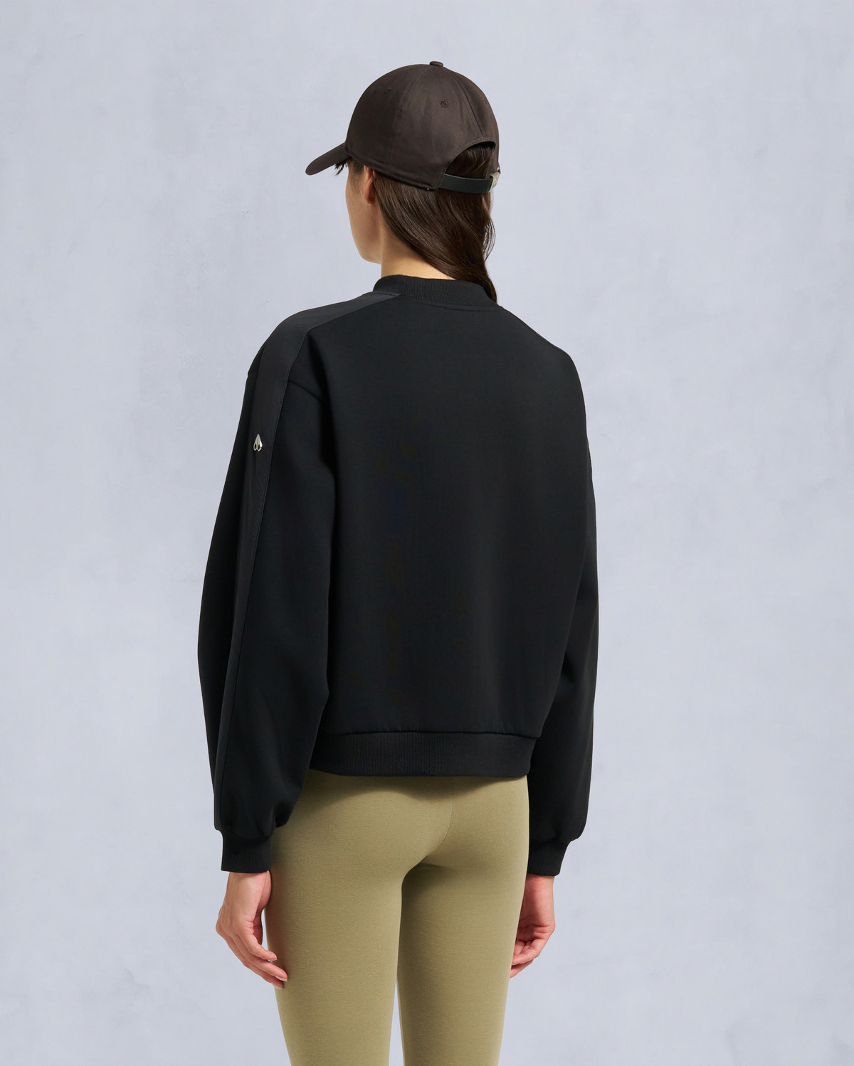 Moose Knuckles - M35LS631 - Mix Media Crewneck Sweatshirt - WOMENS -  - Back