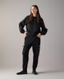 Moose Knuckles - M35LS631 - Mixed Media Crewneck Sweatshirt - WOMENS -  - Front