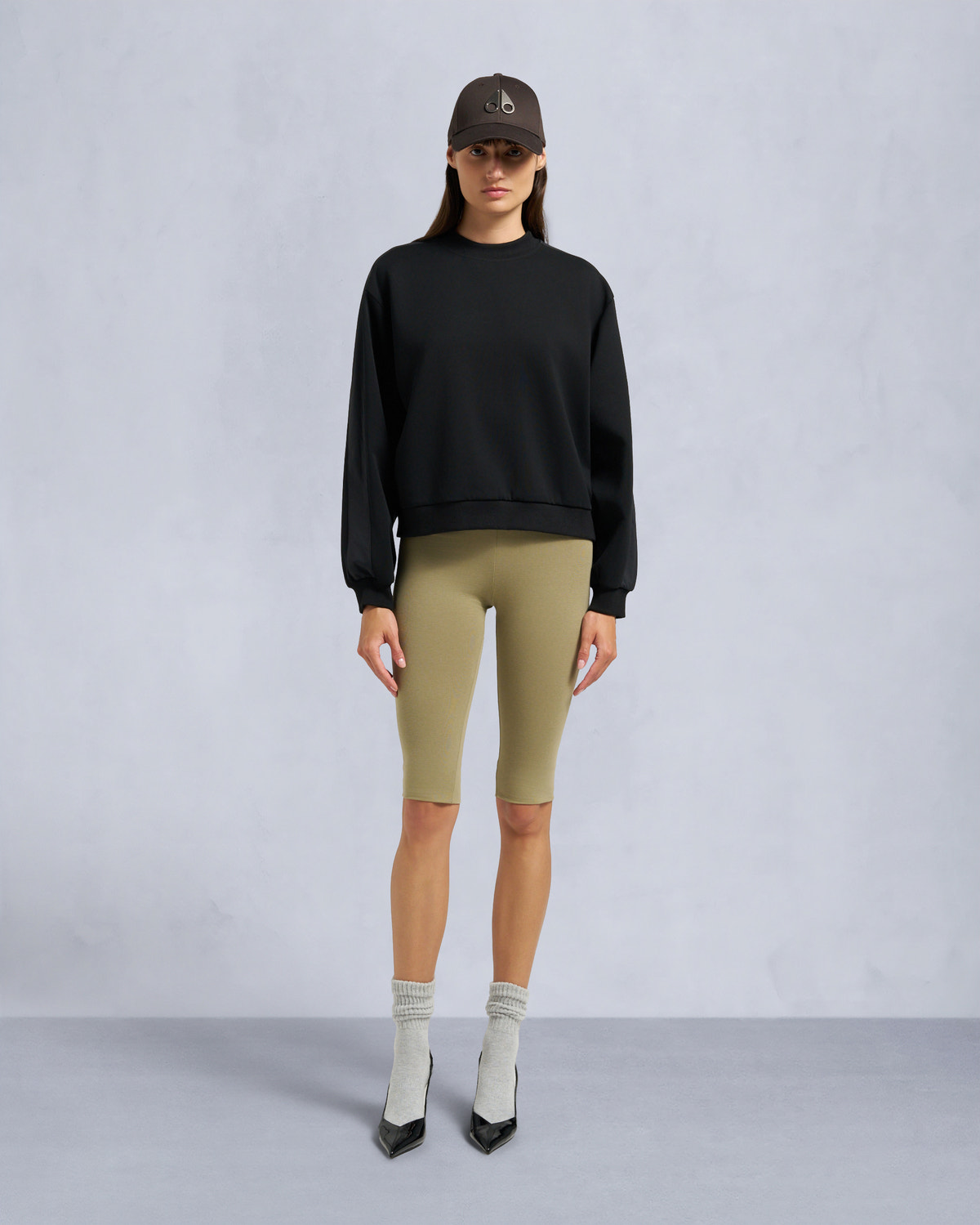 Moose Knuckles - M35LS631 - Mix Media Crewneck Sweatshirt - WOMENS -  - Front Category