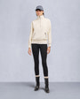 Moose Knuckles - M35LS632 - Mix Media Quarter Zip Sweater - WOMENS -  - Front Category