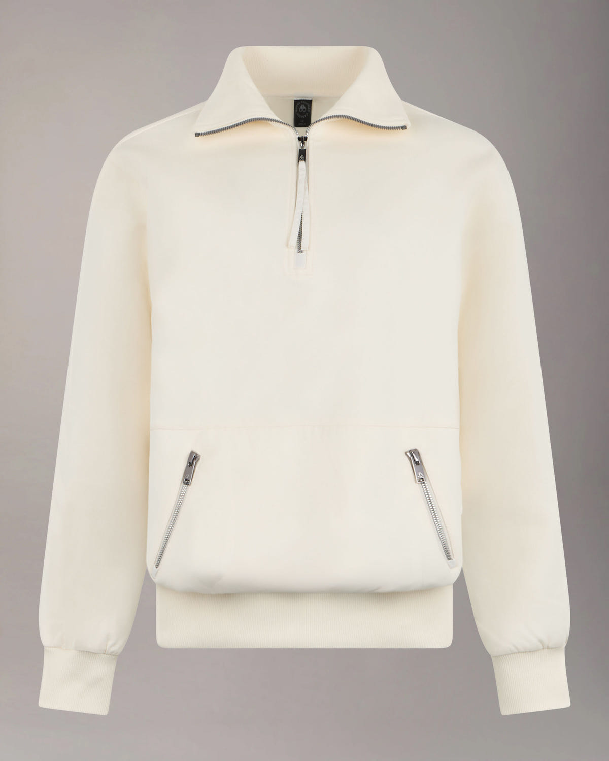 Moose Knuckles - M35LS632 - Mix Media Quarter Zip Sweater - WOMENS -  - GM
