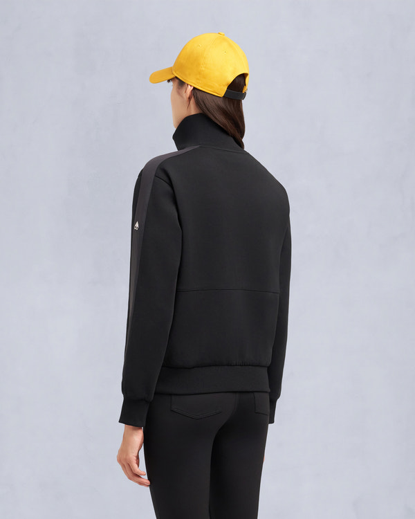 Moose Knuckles - M35LS632 - Mix Media Quarter Zip Sweater - WOMENS -  - Back