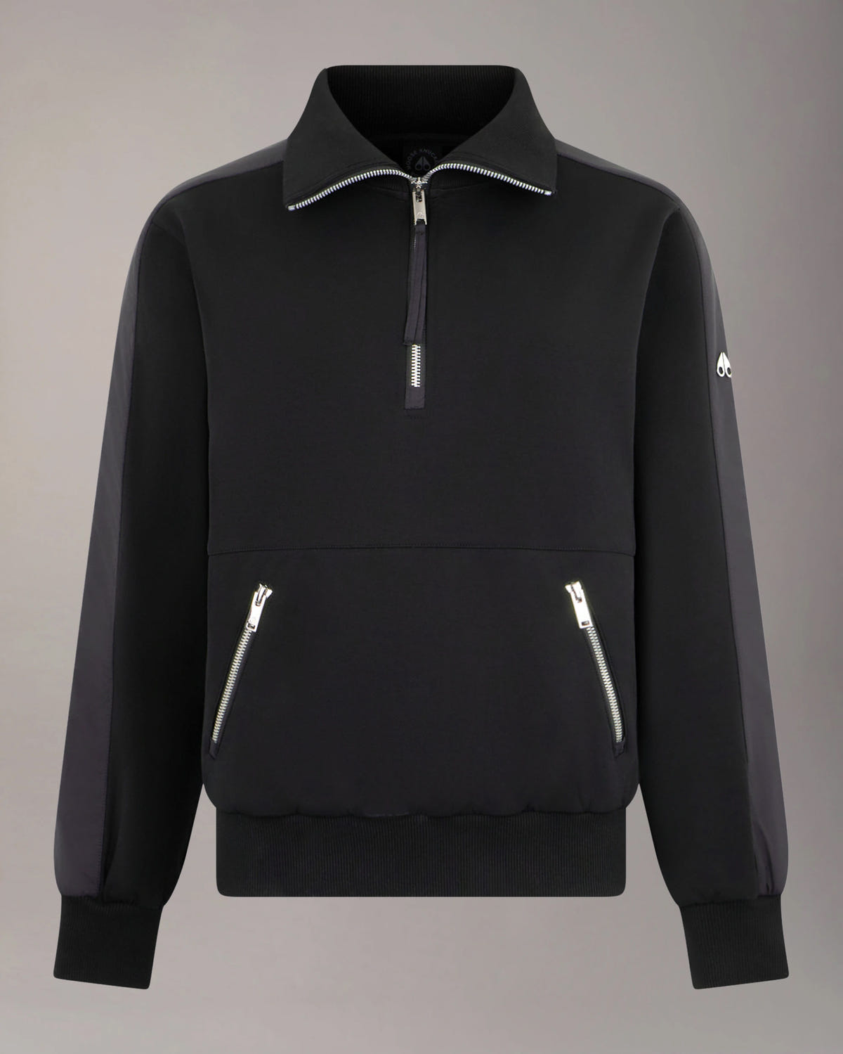 Moose Knuckles - M35LS632 - Mix Media Quarter Zip Sweater - WOMENS -  - GM