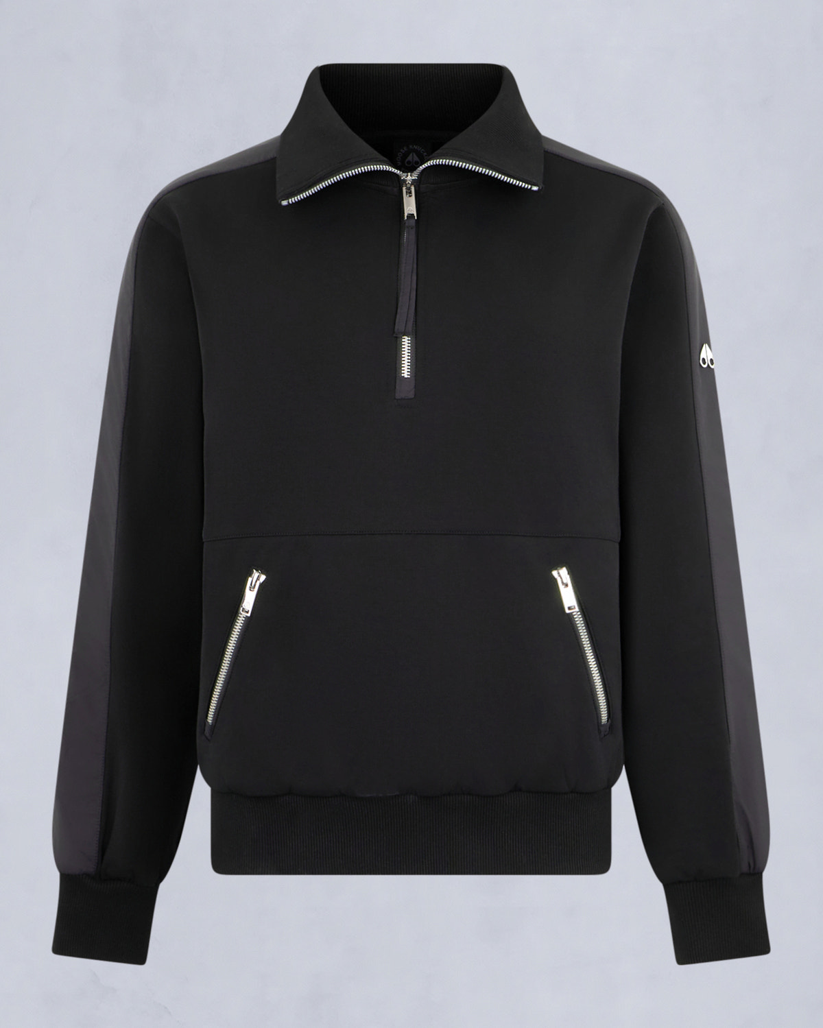 Moose Knuckles - M35LS632 - Mix Media Quarter Zip Sweater - WOMENS -  - GM