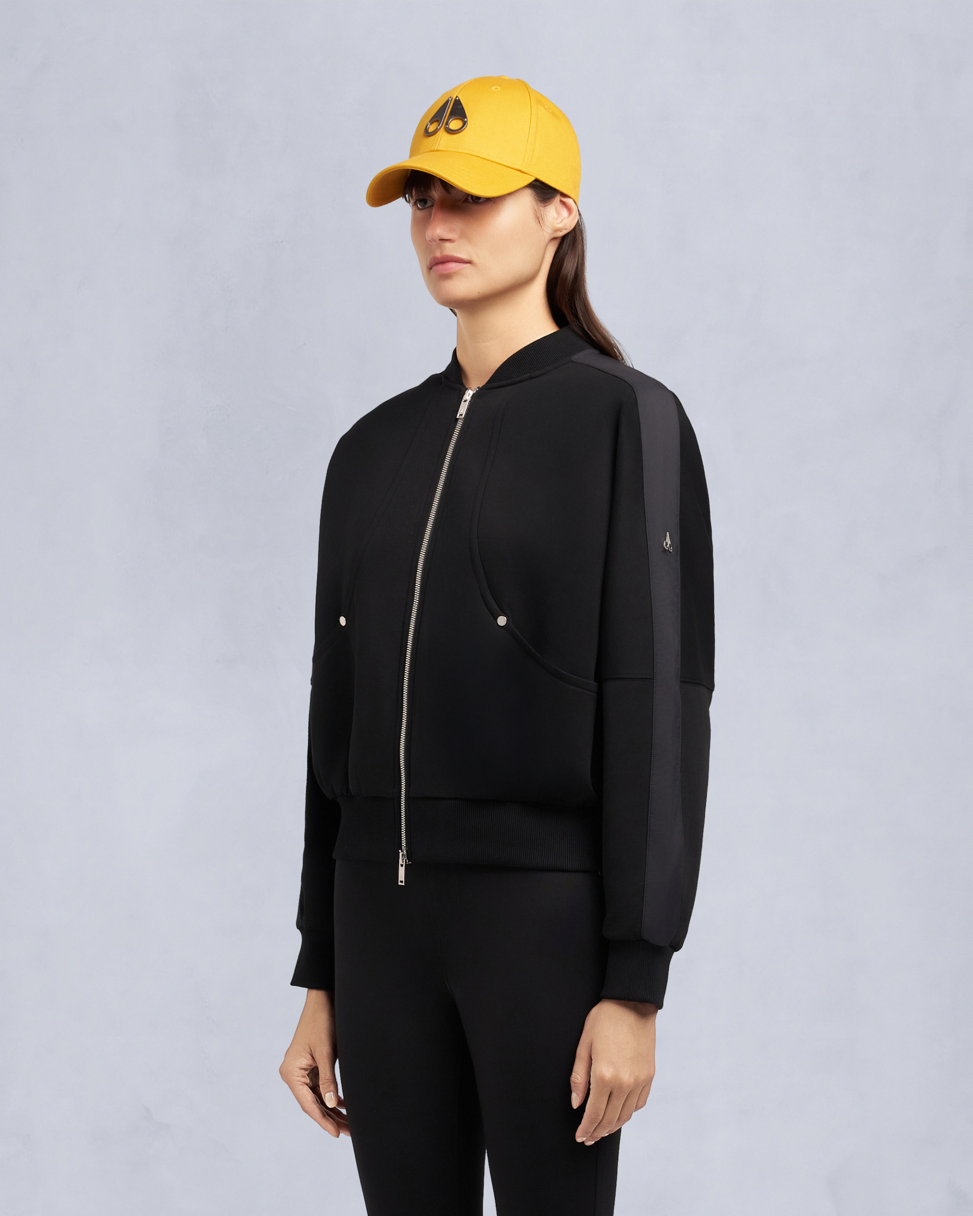 Moose Knuckles - M35LS646 - Mix Media Bomber Jacket - WOMENS -  - Front