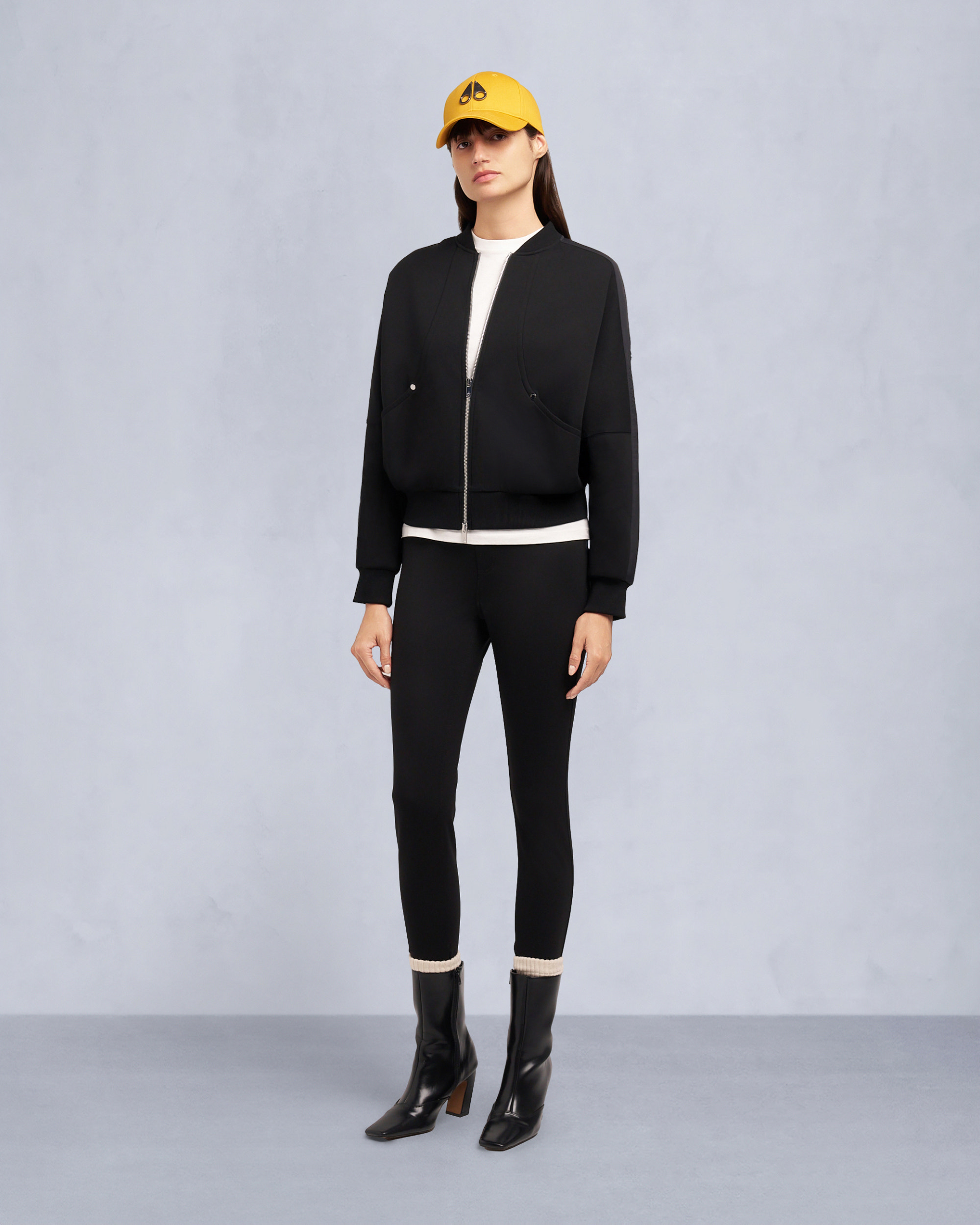 Moose Knuckles - M35LS646 - Mix Media Bomber Jacket - WOMENS -  - Front Category